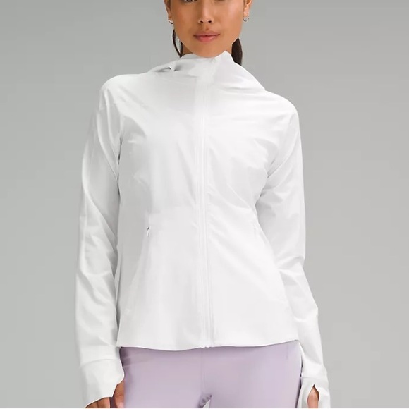 Lululemon Size 10 Mist Over Windbreaker Jacket White Jacket Windbreaker - Picture 1 of 16